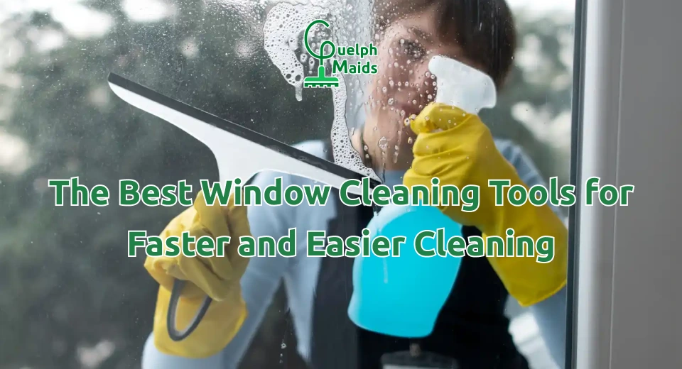guelph maids cleaning a window